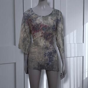 Vintage floral lace top size
